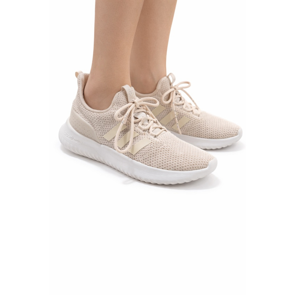 Women's Adidas Cloudfoam Athletic Shoes Beige White Size 8.5